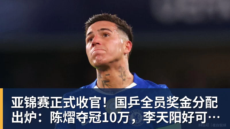 华体会体育亚锦赛正式收官！国乒全员奖金分配出炉：陈熠夺冠10万，李天阳好可惜，温瑞博太憋屈，还不够买一张来回的机票！差距太大